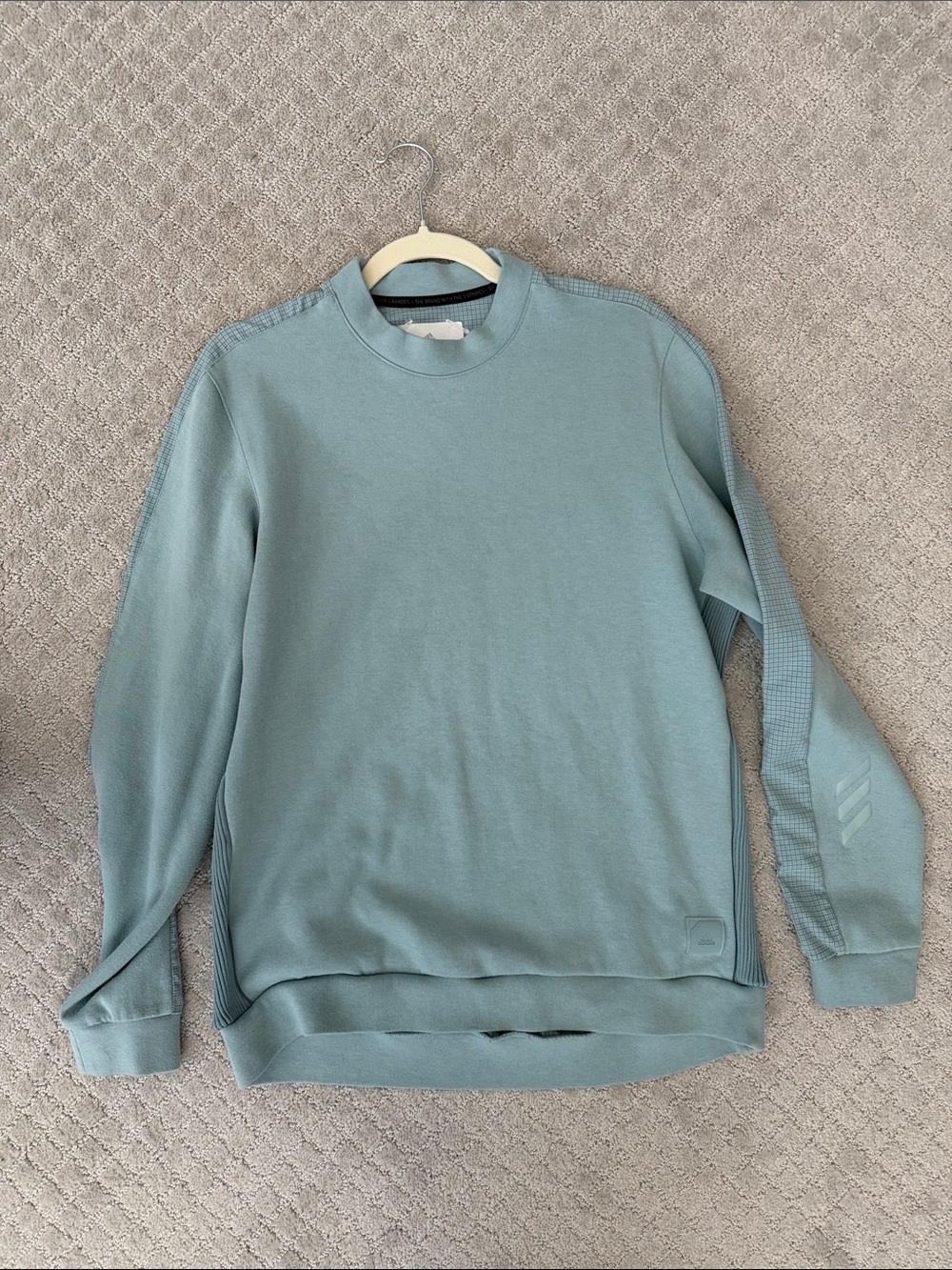 adidas Men's Crewneck Sweater in Dusty Sage Blue